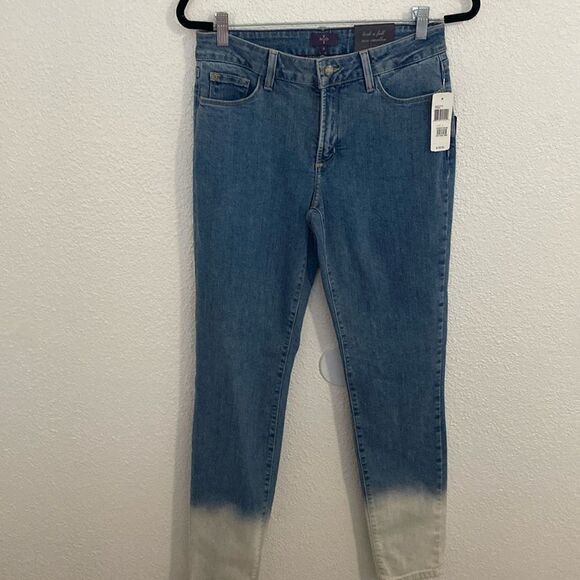 NYDJ Denim - NWT- NYDJ- skinny slimming jeans with Ombre hem- Size 6